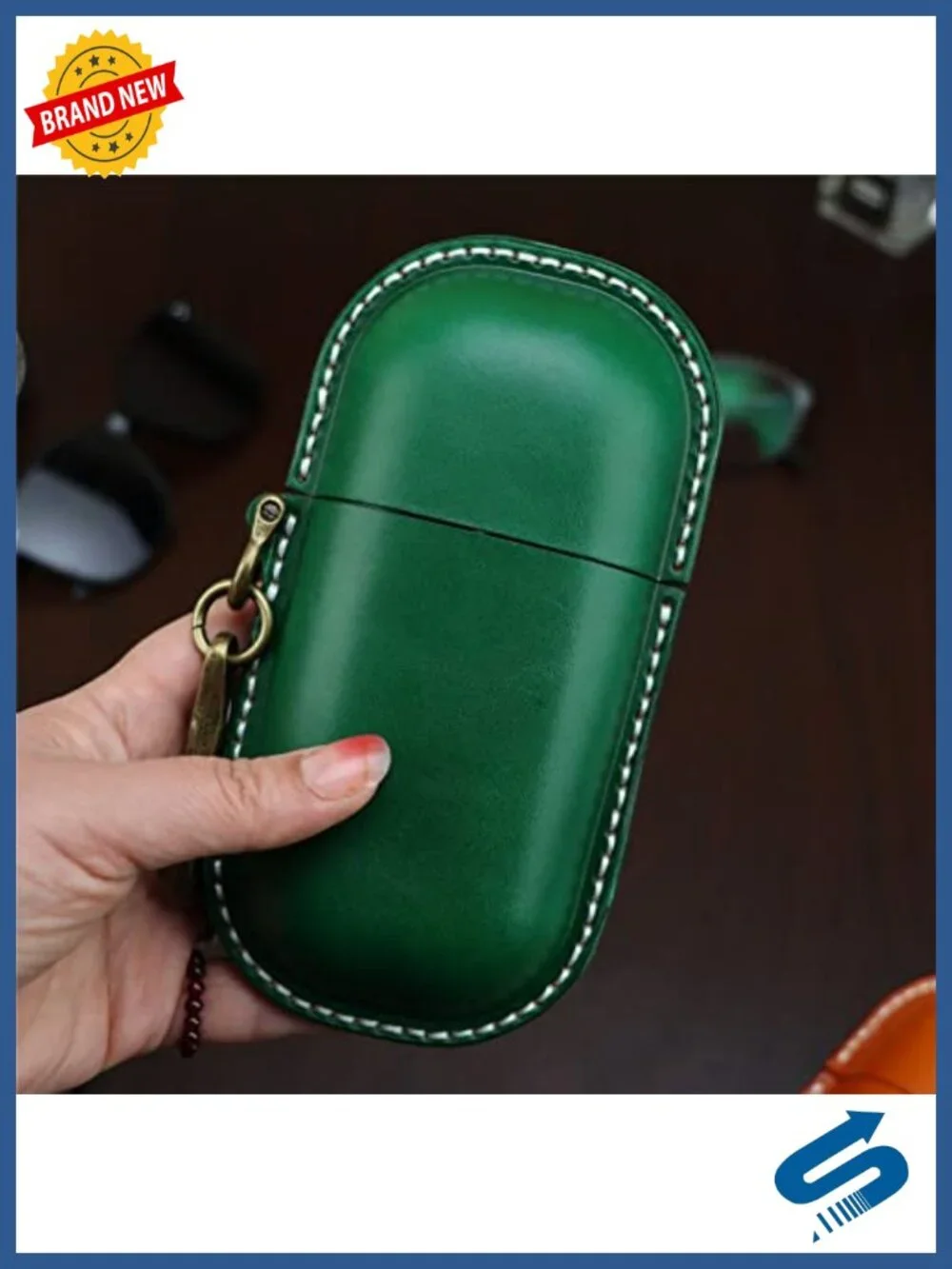 Handmade Leather Eyeglass Case Hard Shell Retro Sunglasses Case Glasses